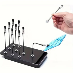 SET DE PINZAS CON CAJA / BASE MAGNÉTICA DE 12 UNIDADES