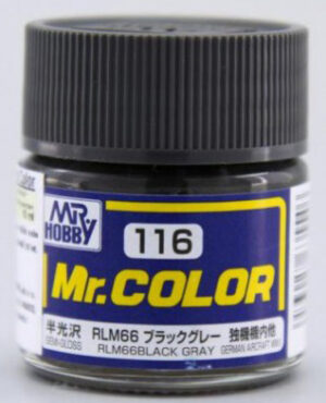 PINTURA MR. COLOR C116 BLACK GRAY RLM66