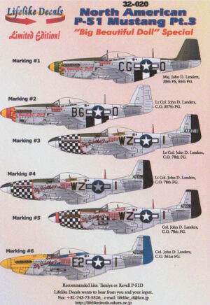 CALCAS P-51D MUSTANG PT.3 «BIG BEAUTIFUL DOLL SPECIAL» 1/32 «LIMITED EDITION