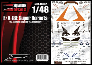 CALCOMANÍAS SET PARA F/A-18E SUPER HORNET  1/48  (SUPER BUGS)