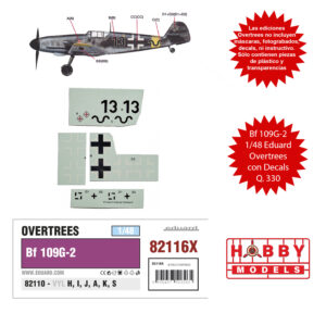 EDUARD OVERTREES BF-109G-2 1/48 (LEER DESCRIPCIÓN) + DECALS «BLACK 13» 8./JG 52