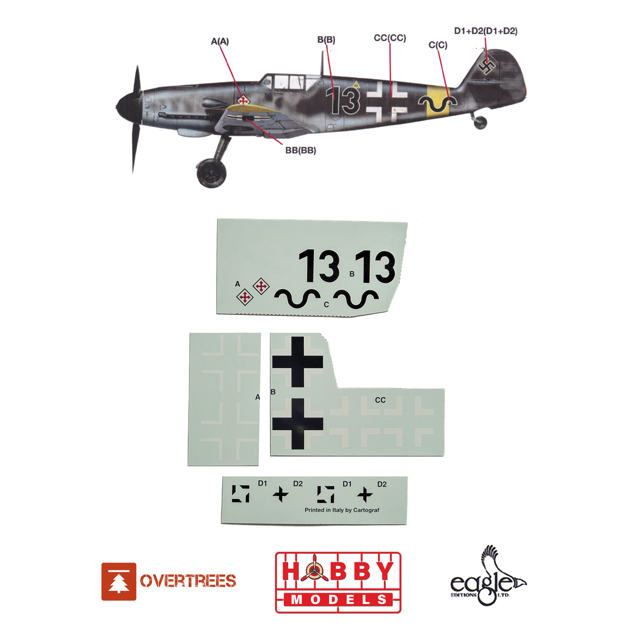 EDUARD OVERTREES BF-109G-2 1/48 (LEER DESCRIPCIÓN) + DECALS "BLACK 13" 8./JG 52 - Imagen 3