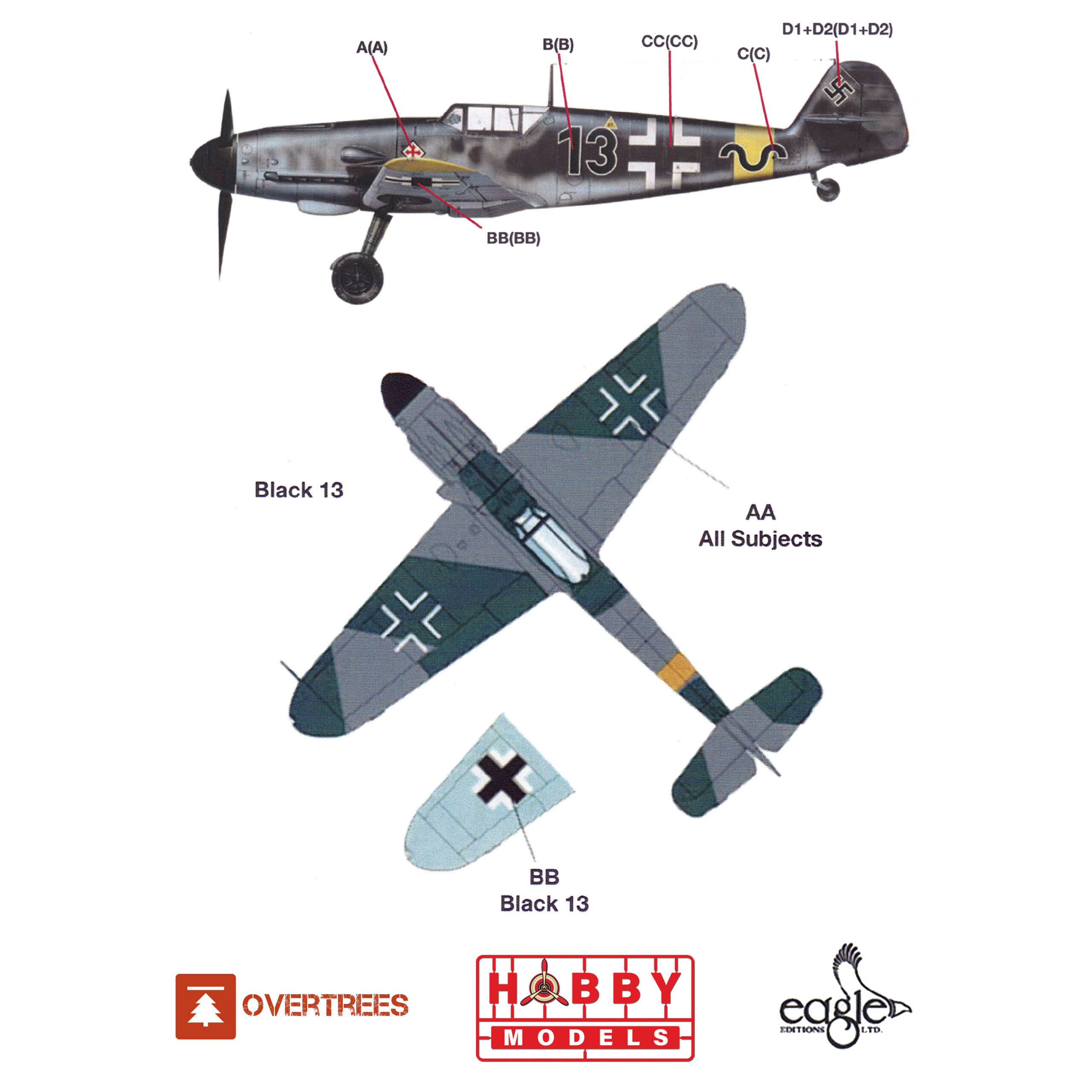 EDUARD OVERTREES BF-109G-2 1/48 (LEER DESCRIPCIÓN) + DECALS "BLACK 13" 8./JG 52 - Imagen 4