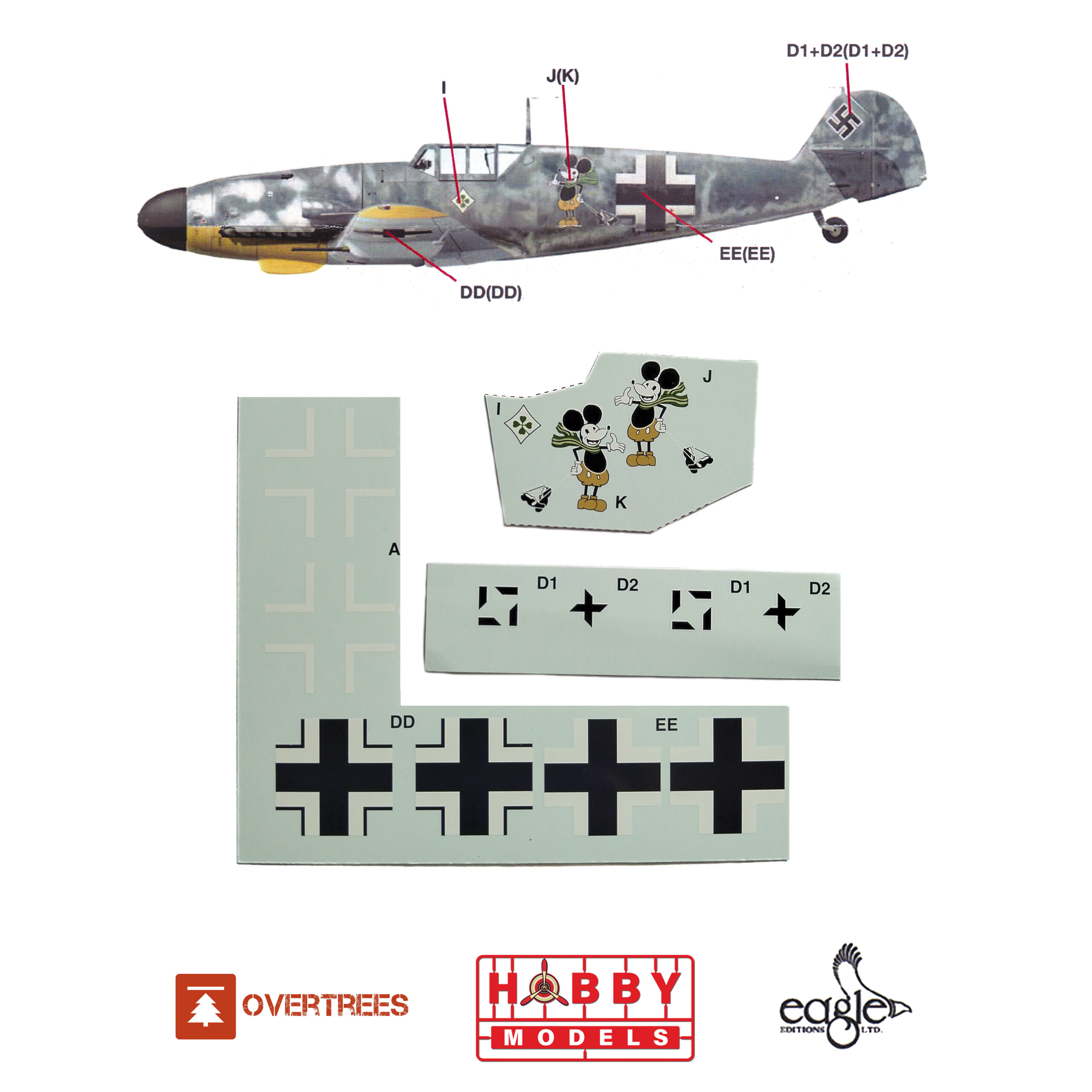 EDUARD OVERTREES BF-109G-2/R6 1/48 (LEER DESCRIPCIÓN) + DECALS "MICKEY MOUSE" II./JG 5 - Imagen 3