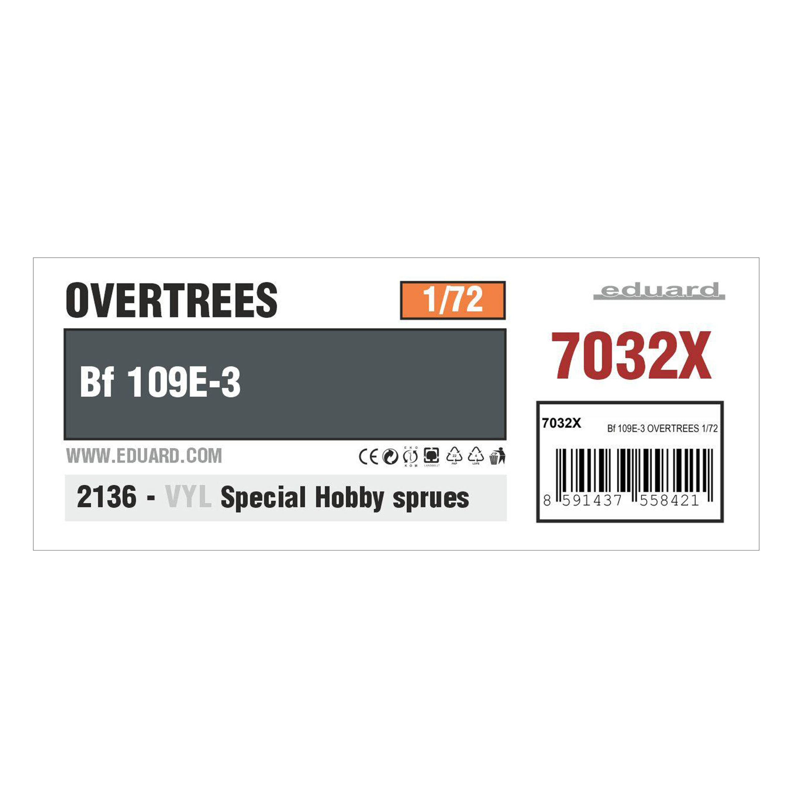 EDUARD OVERTREES BF-109E-3 1/72 (LEER DESCRIPCIÓN)