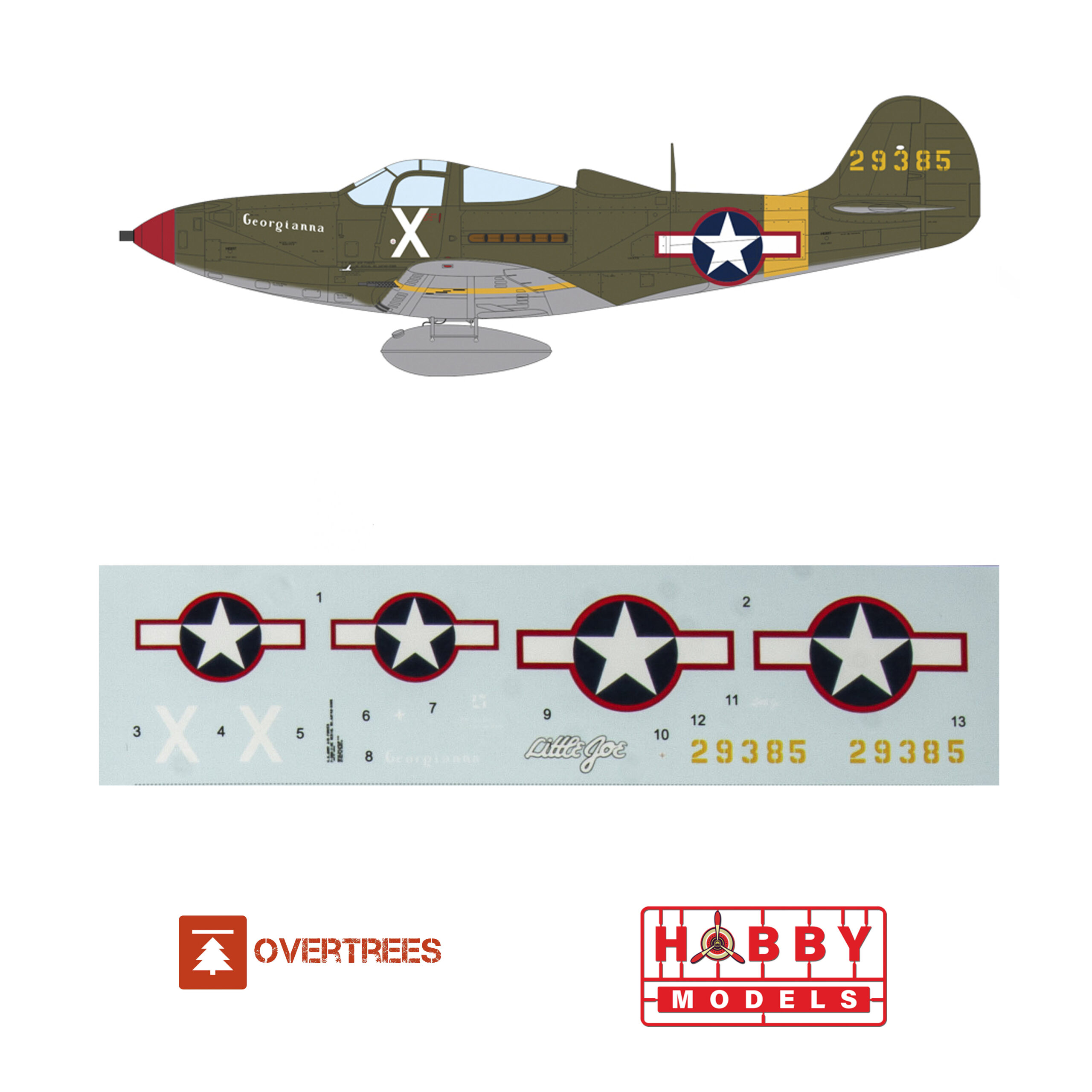 EDUARD OVERTREES P-39N AIRACOBRA 1/48 (LEER DESCRIPCIÓN) + DECALS "GEORGIANNA", REGHAIA, ALEGERIA. SEPTEMBER 1,943 - Imagen 8