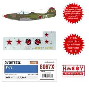 EDUARD OVERTREES P-39N AIRACOBRA 1/48 (LEER DESCRIPCIÓN) + DECALS VERSION RUSA, THE SOVIET UNION AUGUST 1,944