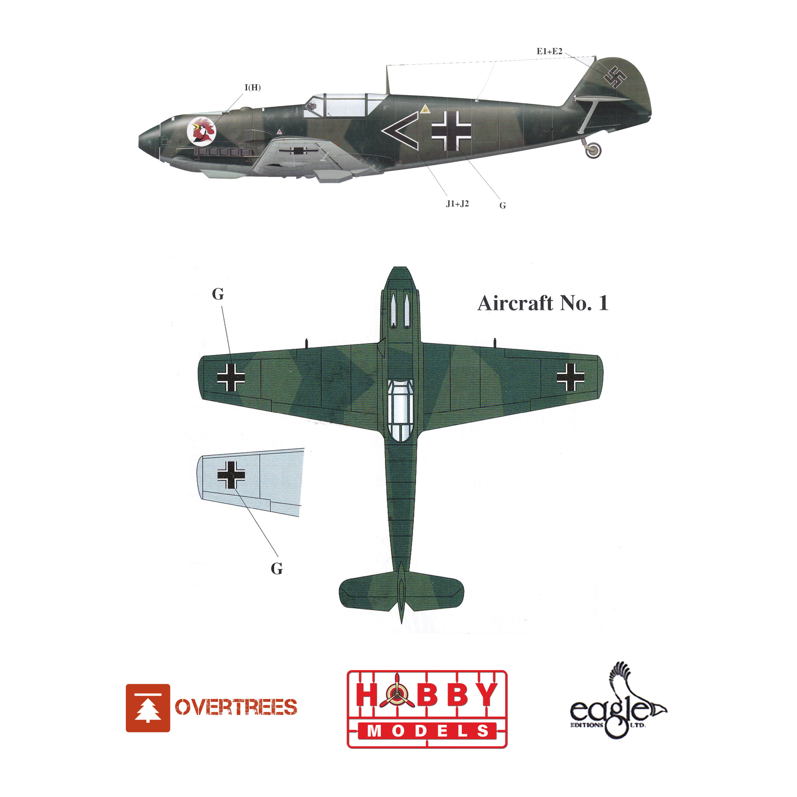 EDUARD OVERTREES BF-109E-3 1/72 (LEER DESCRIPCIÓN) + DECALS MAJOR HANS "ASSI" HAHN STAB I./JG3 - Imagen 4