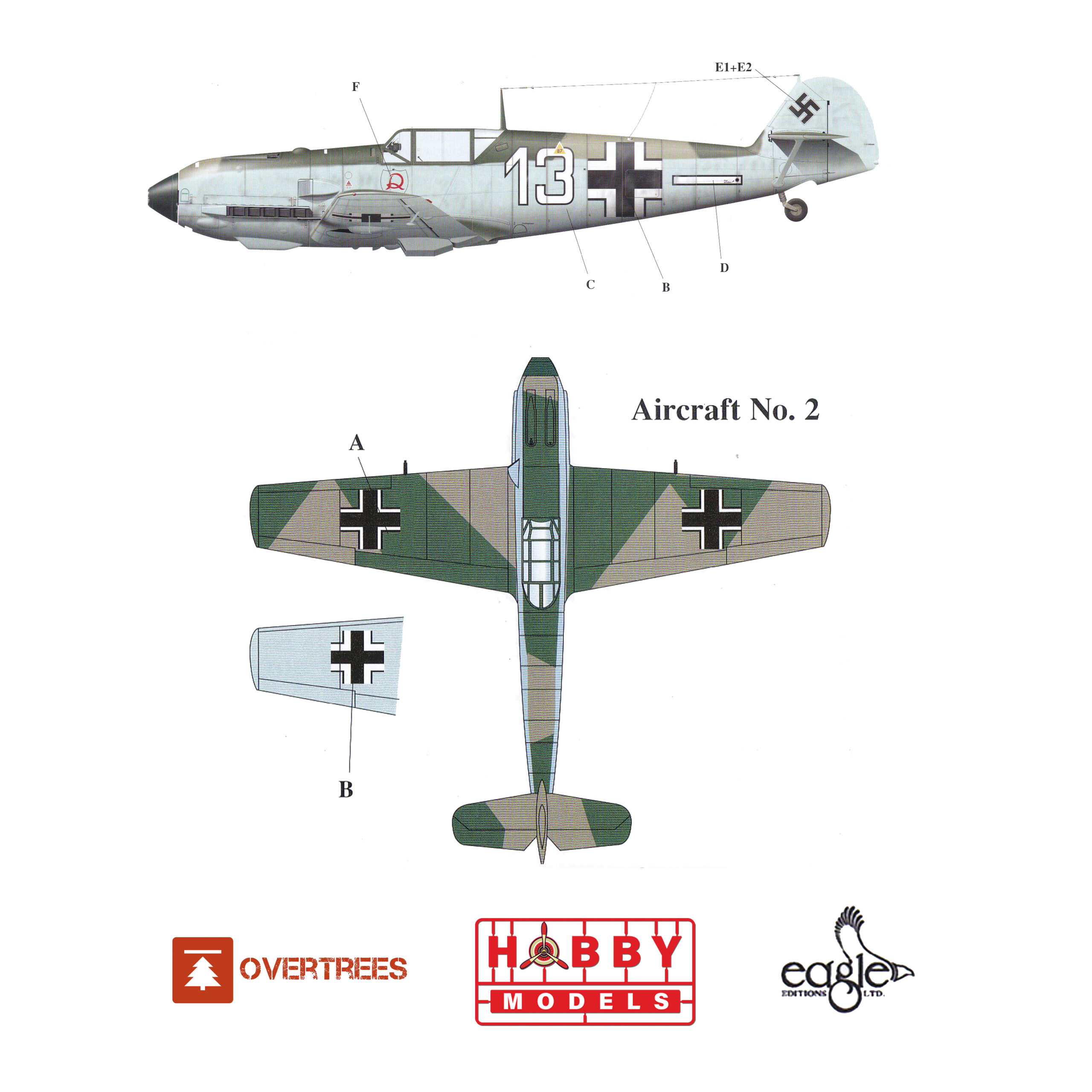 EDUARD OVERTREES BF-109E-3 1/72 (LEER DESCRIPCIÓN) + DECALS MAJOR HANS "ASSI" HAHN "WHITE 13" 4./JG 2 - Imagen 4