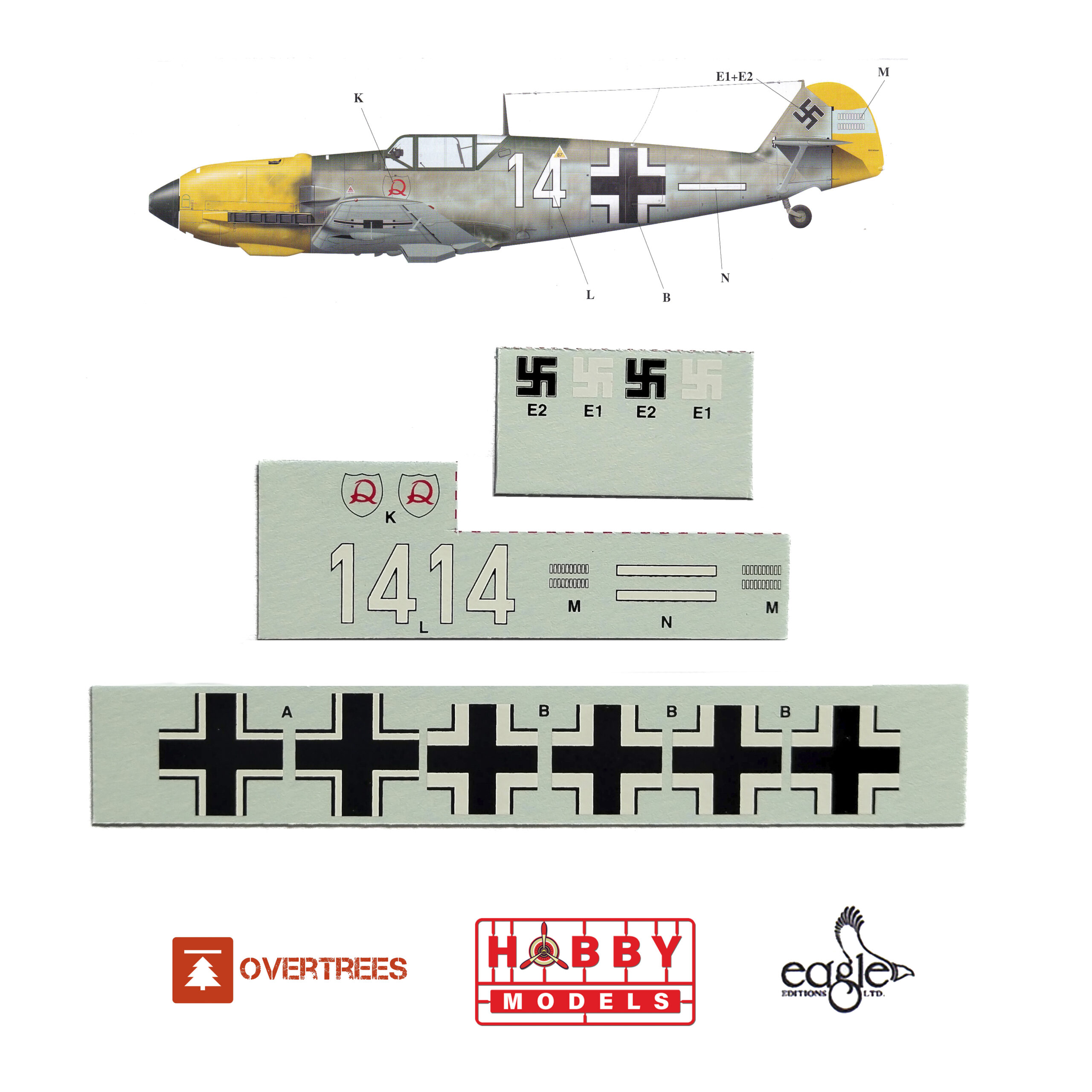 EDUARD OVERTREES BF-109E-4/7 1/72 (LEER DESCRIPCIÓN) + DECALS MAJOR HANS "ASSI" HAHN III.JG 2 - Imagen 7
